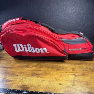 Wilson Tour 3 Maleta Six Pack Tennis Racquet Bag Red Black Thermoguard Z6572
